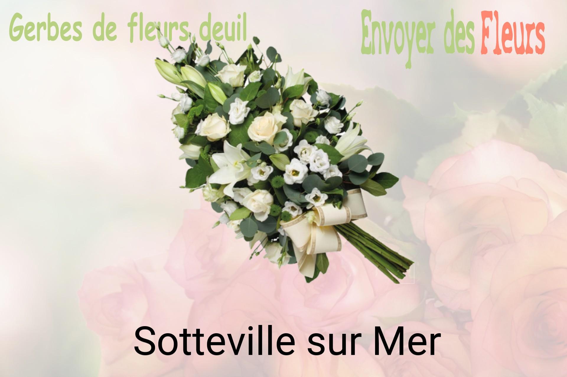 Gerbe de fleurs de deuil livrée à Sotteville-sur-Mer